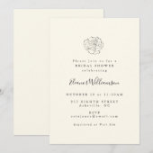 Minimalistische Chic Bloemtekening Boho Vrijgezell Kaart (Voorkant / Achterkant)