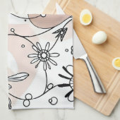 Minimalistische Chic Boho Abstracte vibes Theedoek (Quarter Fold)