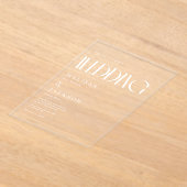 Minimalistische Chic bruiloft uitnodiging (Laagn)