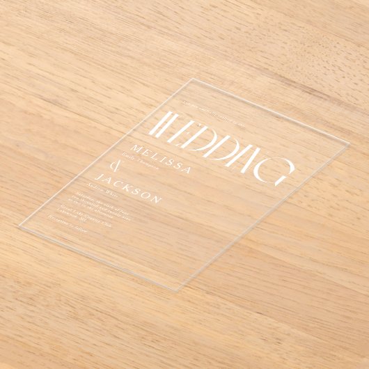 Minimalistische Chic bruiloft uitnodiging (Laagn)