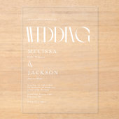 Minimalistische Chic bruiloft uitnodiging (Voorkant)