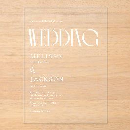 Minimalistische Chic bruiloft uitnodiging