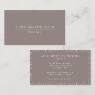 Minimalistische Chic Creatieve Art Deco Taupe Brui Visitekaartje
