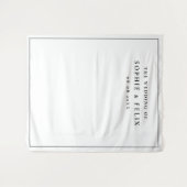 Minimalistische Chic Elegante Trouwdag Foto Achter Wandkleed (Voorkant (horizontaal))
