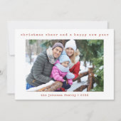 Minimalistische Chic Familie 2 Foto | Kaart voor K (Voorkant)