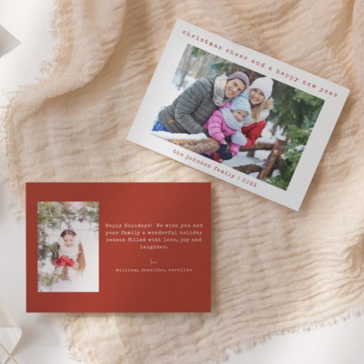 Minimalistische Chic Familie 2 Foto | Kaart voor K