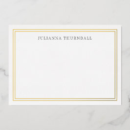 Minimalistische Chic Frame Persoonlijk Briefpapier Folie Uitnodiging