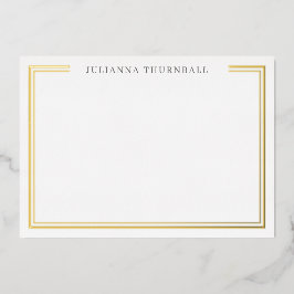 Minimalistische Chic Frame Persoonlijk Briefpapier Folie Uitnodiging