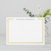 Minimalistische Chic Frame Persoonlijk Briefpapier Folie Uitnodiging (Staand Voorkant)