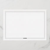 Minimalistische Chic Frame Persoonlijk Briefpapier Folie Uitnodiging (Achterkant)