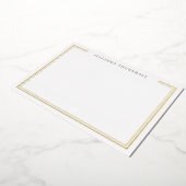 Minimalistische Chic Frame Persoonlijk Briefpapier Folie Uitnodiging (Gedraaid)