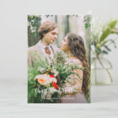 Minimalistische Chic Gepersonaliseerde Eenvoudige  Bedankkaart (Staand voorkant)