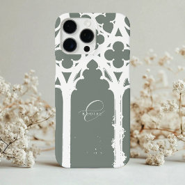 Minimalistische Chic Gotische Boog Typografie Sali iPhone 16 Pro Max Hoesje