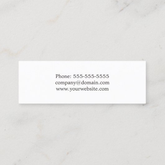 Minimalistische Chic Goud Wit Make-up Artiest Mini Visitekaartje (Achterkant)