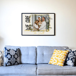 Minimalistische Chic Gouden Aangepaste Familie Fot Poster