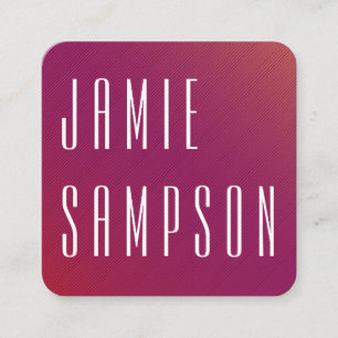 Minimalistische Chic Magenta Vierkante Visitekaartje