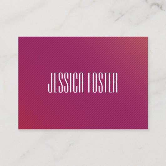 Minimalistische Chic Magenta Visitekaartje (Voorkant)