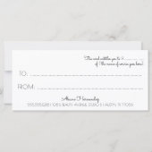 Minimalistische chic moderne cadeaubon (Achterkant)