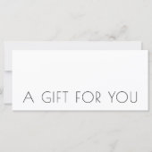 Minimalistische chic moderne cadeaubon (Voorkant)