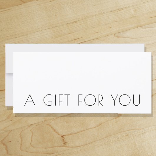 Minimalistische chic moderne cadeaubon