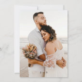 Minimalistische Chic Net Getrouwd Trouw Uitnodigin Kaart (Achterkant)