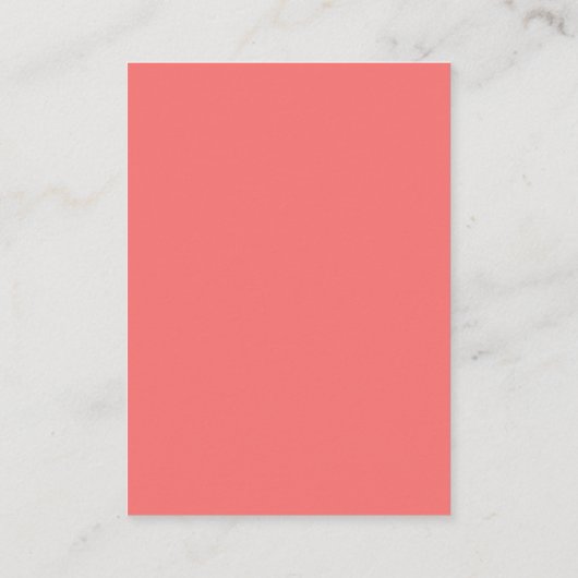 Minimalistische Chic Retro Koraal Roze bruiloft De Informatiekaartje (Achterkant)