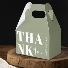Minimalistische Chic Salie Groen Krachtig Dank Je Bedankdoosjes