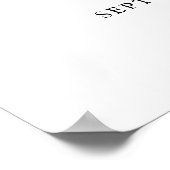 Minimalistische Chic Script Trouw Welkom Bord Poster (Hoek)