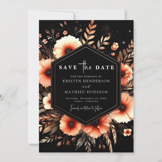 Minimalistische Chic Terracotta bruiloft Save The Date (Voorkant)