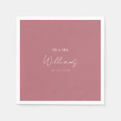 Minimalistische chic: witte letters Roos gouden br Servet (Voorkant)
