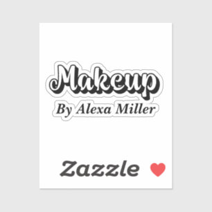 Minimalistische chic zwart en grijs make-up QR-cod Sticker