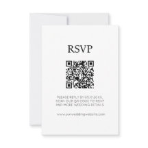Minimalistische Chic Zwart-Wit Trouw-RSVP