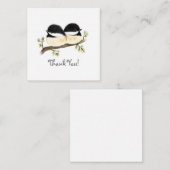 Minimalistische Chickade bedankbriefjes Notitiekaartje (Voorkant / Achterkant)