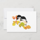 Minimalistische Chickadee Vogel Blank Notecards Bedankkaart (Voorkant)