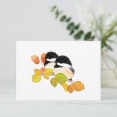 Minimalistische Chickadee Vogel Blank Notecards Bedankkaart (Staand voorkant)