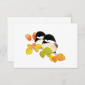 Minimalistische Chickadee Vogel Blank Notecards Bedankkaart (Voorkant / Achterkant)