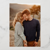 Minimalistische chique bewerkbare kleurenfoto De d Folie Uitnodiging (Achterkant)