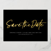 Minimalistische chique bewerkbare kleurenfoto De d Folie Uitnodiging (Voorkant)