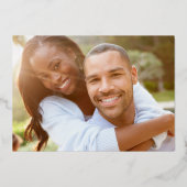 Minimalistische chique bewerkbare kleurenfoto De d Folie Uitnodiging (Achterkant)