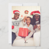 Minimalistische chique boho hand getekende kerstbo feestdagenkaart (Achterkant)