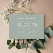 Minimalistische chique bruiloft bewaar de datum save the date