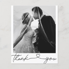 Minimalistische chique budget foto bruiloft dank u