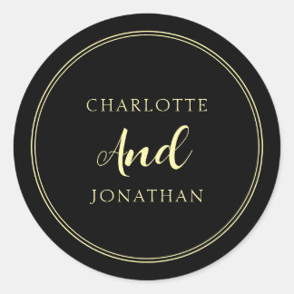 Minimalistische chique elegante kalligrafie script ronde sticker