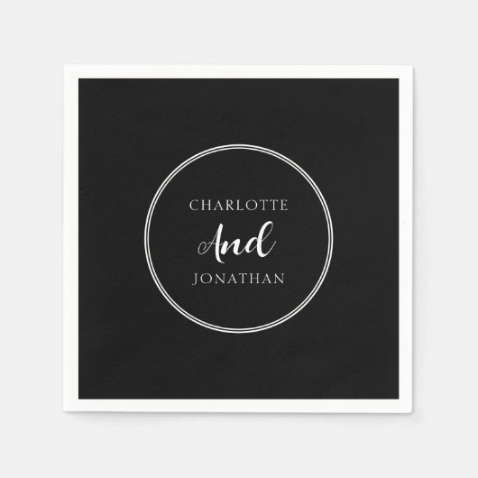 Minimalistische chique elegante kalligrafie script servet (Voorkant)