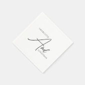 Minimalistische chique elegante kalligrafie script servet (Hoek)