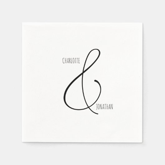 Minimalistische chique elegante kalligrafie script servet (Voorkant)