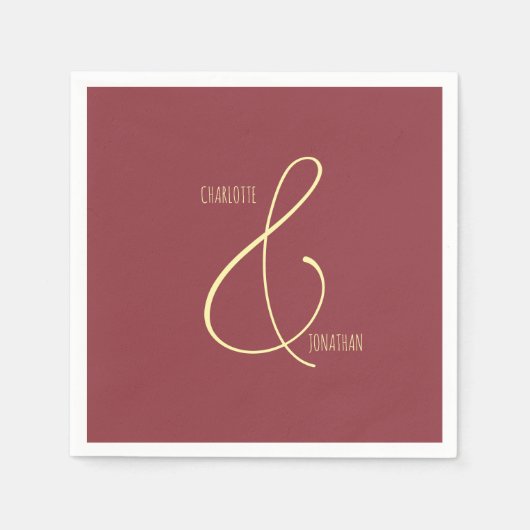 Minimalistische chique elegante kalligrafie script servet (Voorkant)