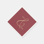 Minimalistische chique elegante kalligrafie script servet (Hoek)