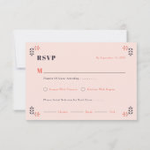 Minimalistische chique esthetische elegant RSVP kaartje (Achterkant)