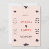 Minimalistische chique esthetische elegant save the date (Voorkant)